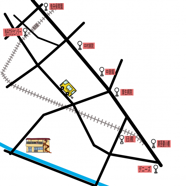 ⓵本所地区方面→錦糸町・本所方面